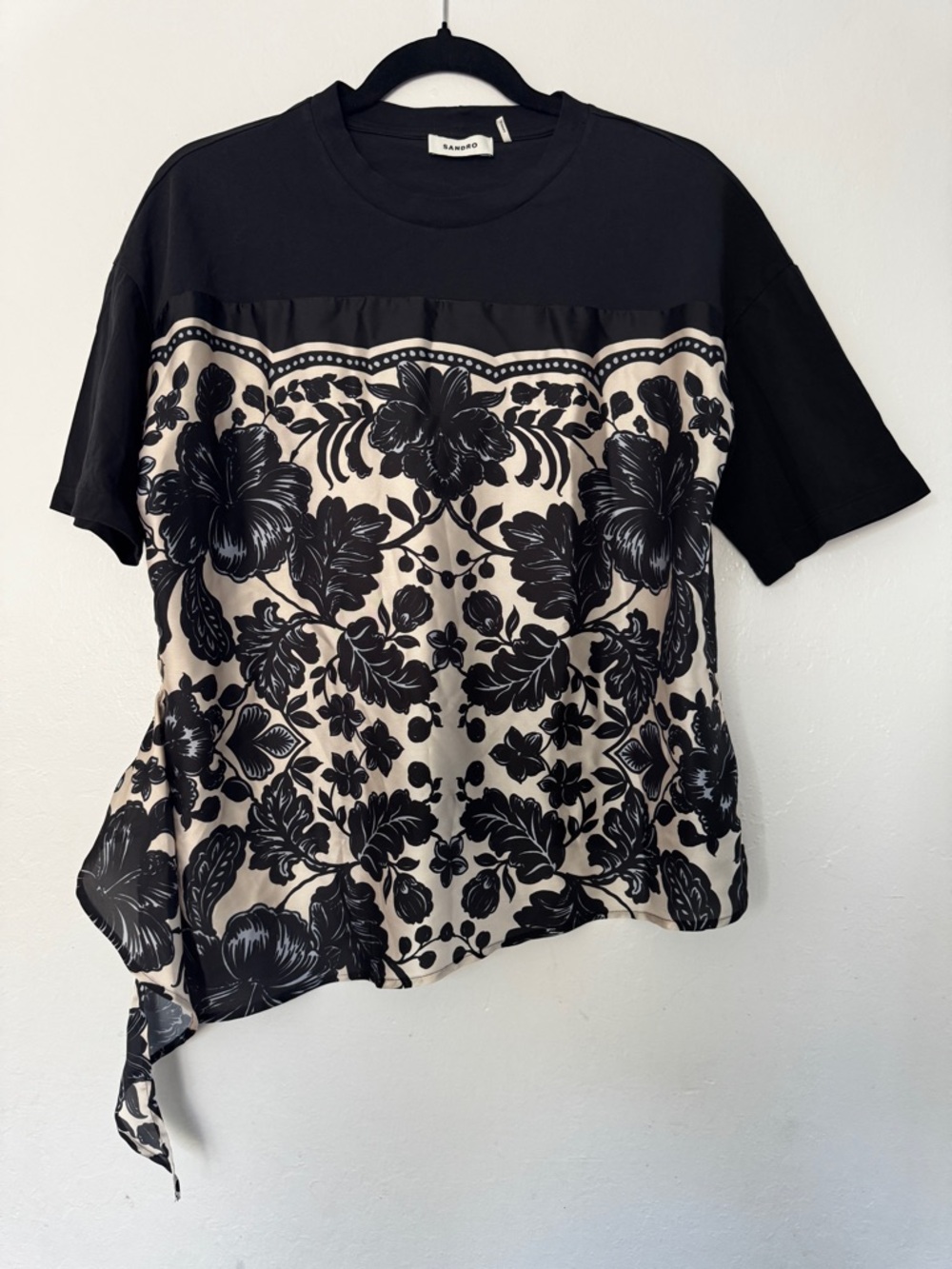 Sandro Floral Print T-Shirt Size M